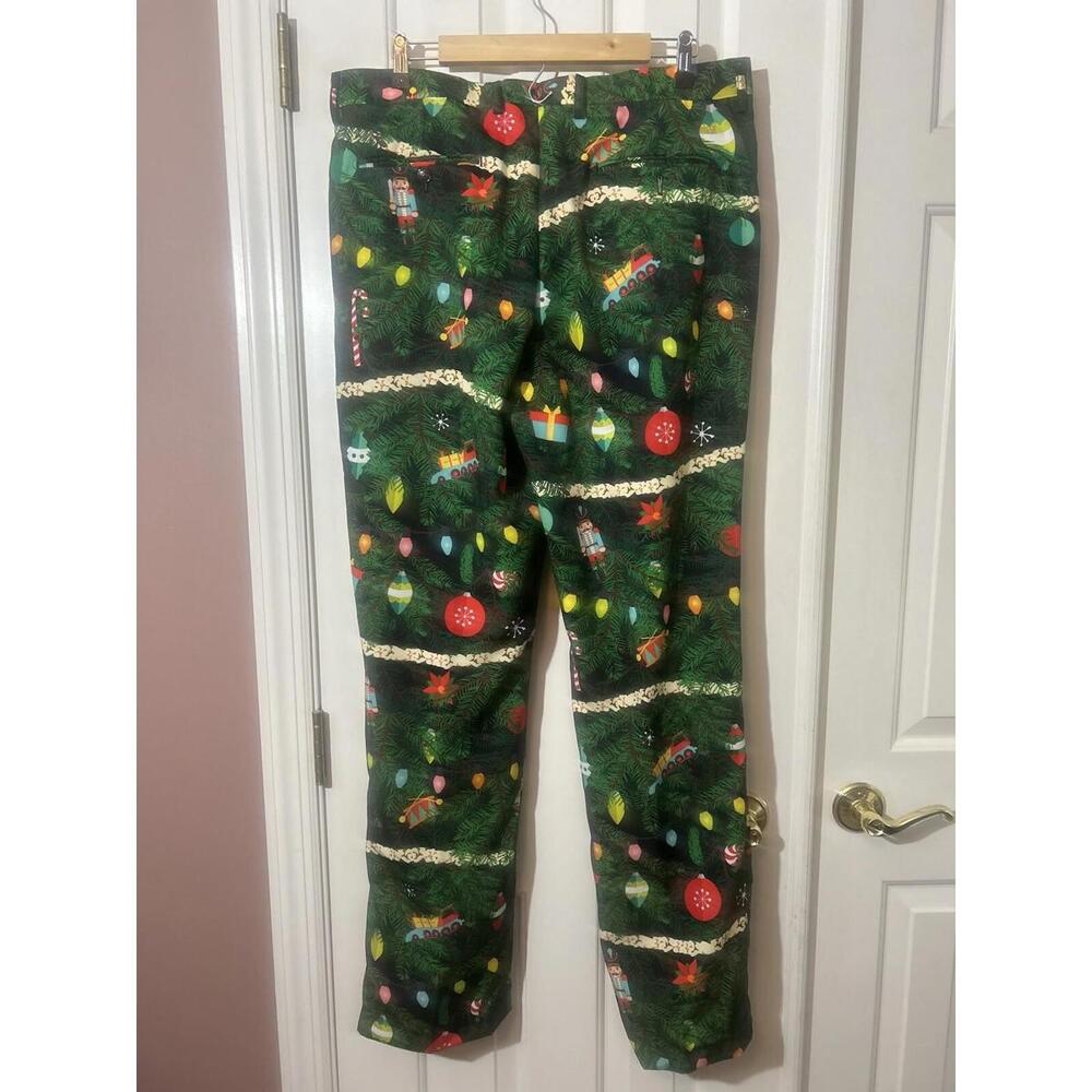 Shinesty Christmas Pants Mens 36/34 The Christmas Tree Camo Novelty Ugly